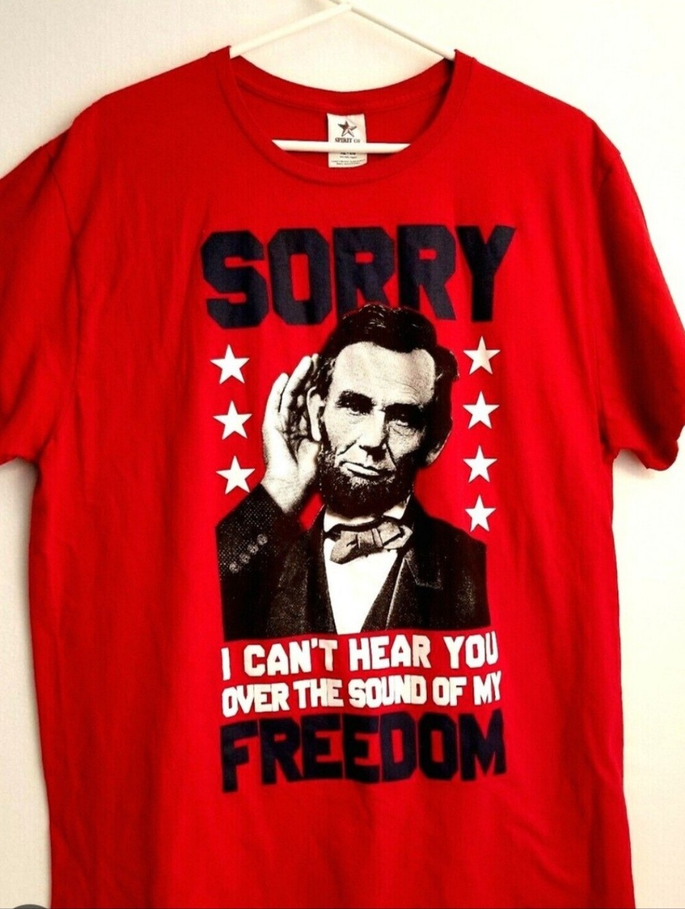 Abraham Lincoln Freedom 100% Cotton Tshirt Size XXL!